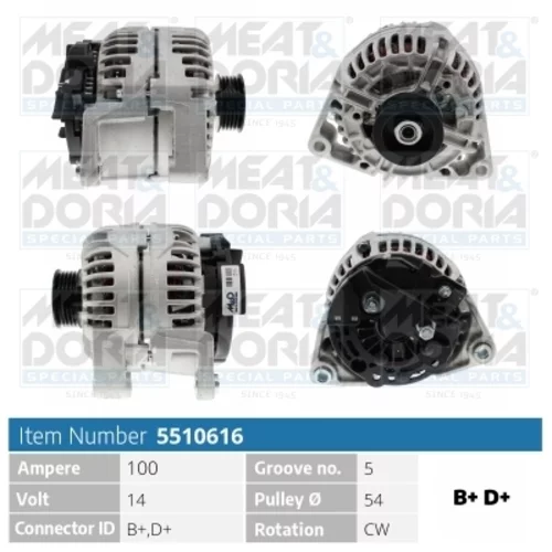 Alternátor MEAT & DORIA 5510616