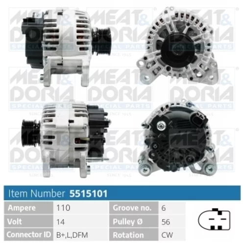 Alternátor 5515101 (MEAT & DORIA)