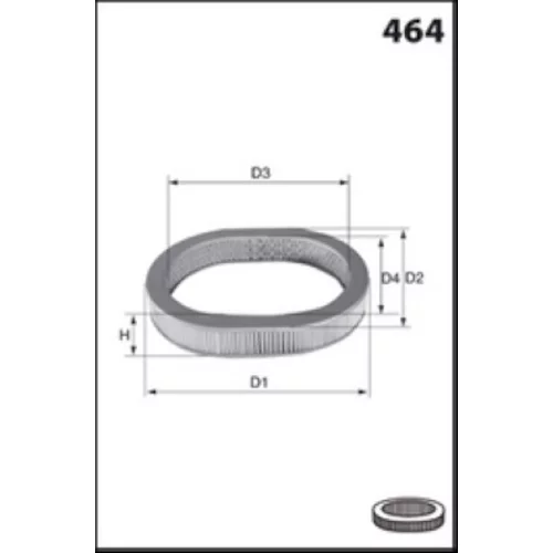 Vzduchový filter MECAFILTER EL3353 - obr. 1