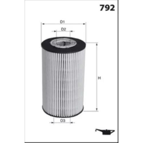 Olejový filter MECAFILTER ELH4472 - obr. 1