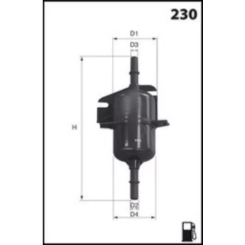 Palivový filter MECAFILTER ELE6021 - obr. 1