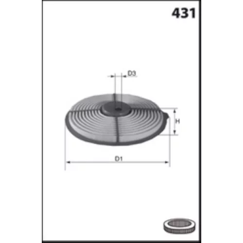 Vzduchový filter MECAFILTER EL3847 - obr. 1