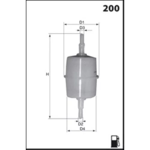 Palivový filter MECAFILTER ELE2092 - obr. 1