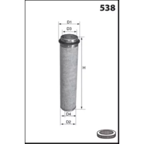 Filter sekundárneho vzduchu MECAFILTER FA3110 - obr. 1