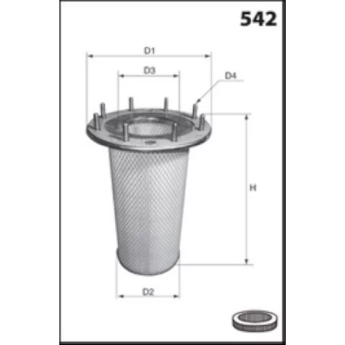 Filter sekundárneho vzduchu MECAFILTER FA3264 - obr. 1