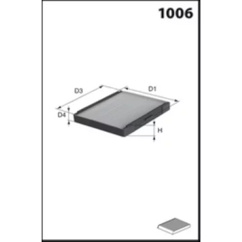 Filter vnútorného priestoru MECAFILTER JLR7230 - obr. 1