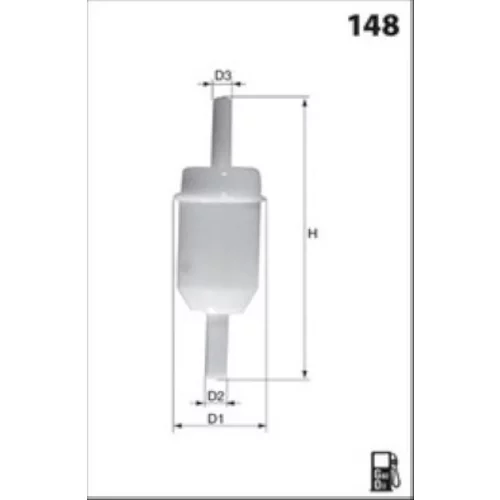 Palivový filter MECAFILTER ELG5213B12 - obr. 2