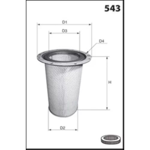 Filter sekundárneho vzduchu MECAFILTER FA3265 - obr. 1