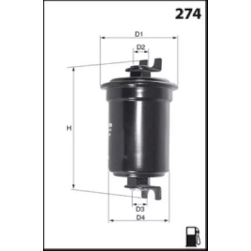 Palivový filter MECAFILTER ELE6033 - obr. 1