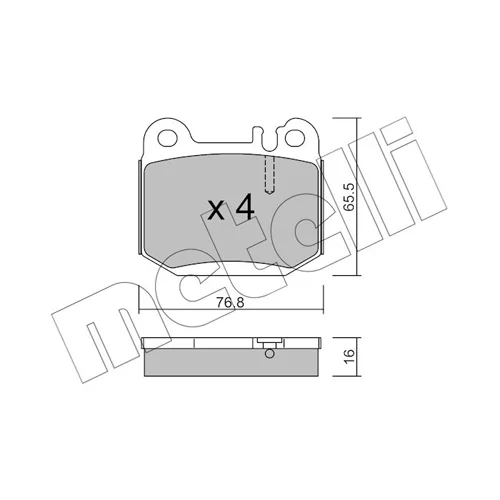 Sada brzdových platničiek kotúčovej brzdy METELLI 22-0564-0