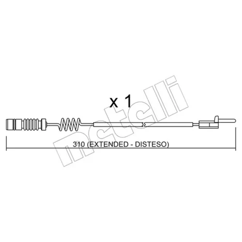 Výstražný kontakt opotrebenia brzdového obloženia METELLI SU.162