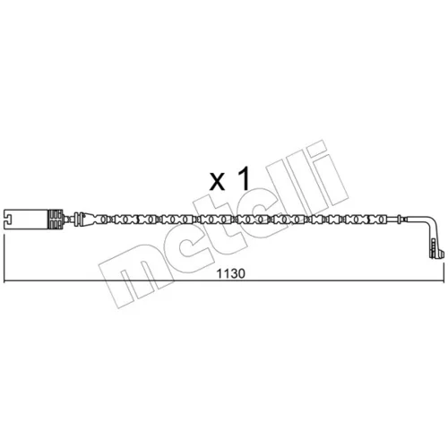 Výstražný kontakt opotrebenia brzdového obloženia METELLI SU.300