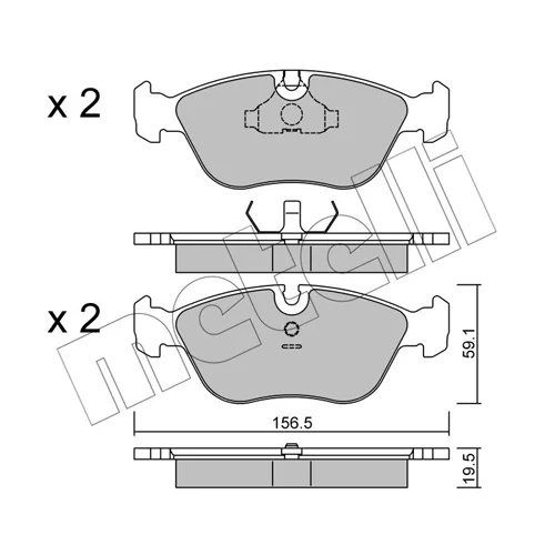 Sada brzdových platničiek kotúčovej brzdy METELLI 22-0182-0