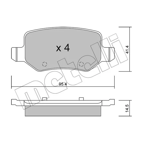 Sada brzdových platničiek kotúčovej brzdy METELLI 22-0565-0