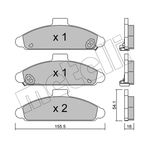 Sada brzdových platničiek kotúčovej brzdy METELLI 22-0723-0