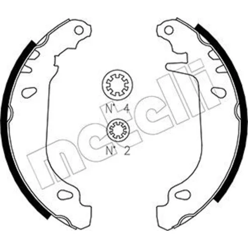 Sada brzdových čeľustí METELLI 53-0345
