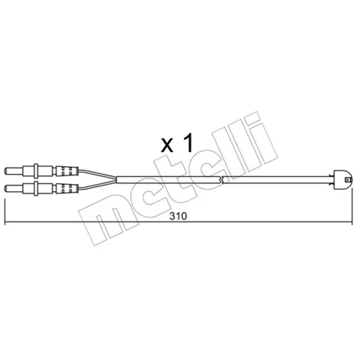 Výstražný kontakt opotrebenia brzdového obloženia METELLI SU.242