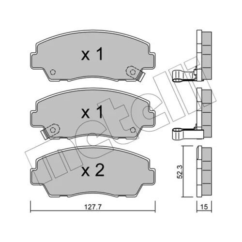 Sada brzdových platničiek kotúčovej brzdy METELLI 22-0283-0 - obr. 1