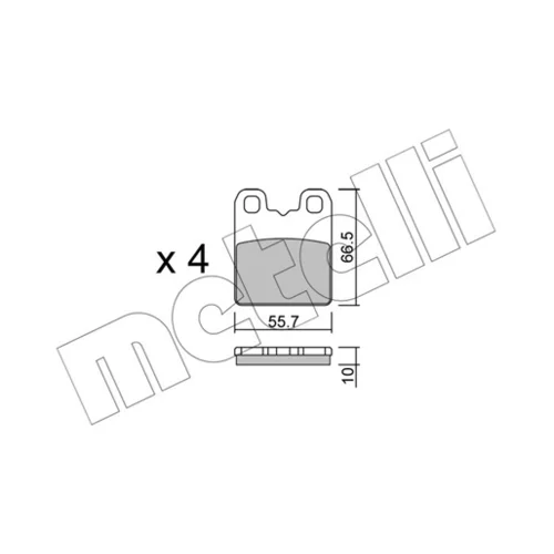 Sada brzdových platničiek kotúčovej brzdy METELLI 22-1326-0 - obr. 1