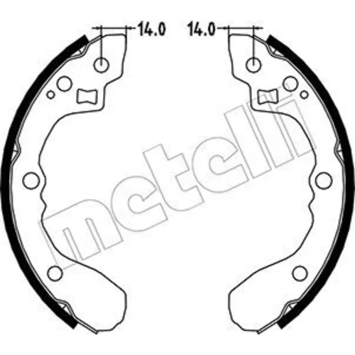 Sada brzdových čeľustí METELLI 53-0217