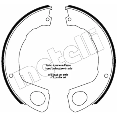 Sada brzd. čeľustí parkov. brzdy METELLI 53-0665