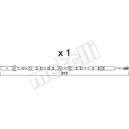 Výstražný kontakt opotrebenia brzdového obloženia METELLI SU.351