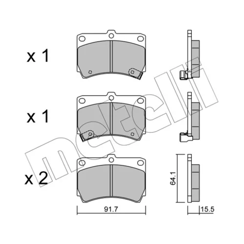 Sada brzdových platničiek kotúčovej brzdy 22-0196-0 /METELLI/ - obr. 1