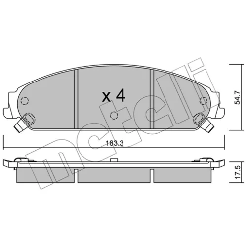 Sada brzdových platničiek kotúčovej brzdy METELLI 22-0717-0 - obr. 1