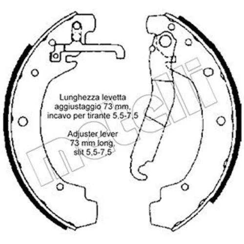 Sada brzdových čeľustí METELLI 53-0463