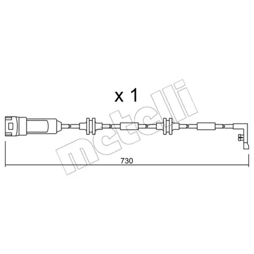 Výstražný kontakt opotrebenia brzdového obloženia METELLI SU.143