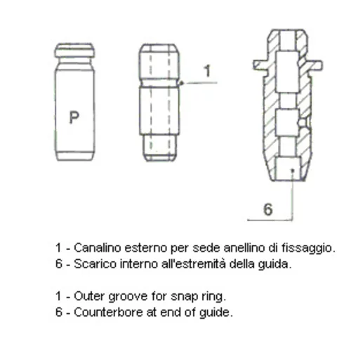 Vodítko ventilu METELLI 01-1448