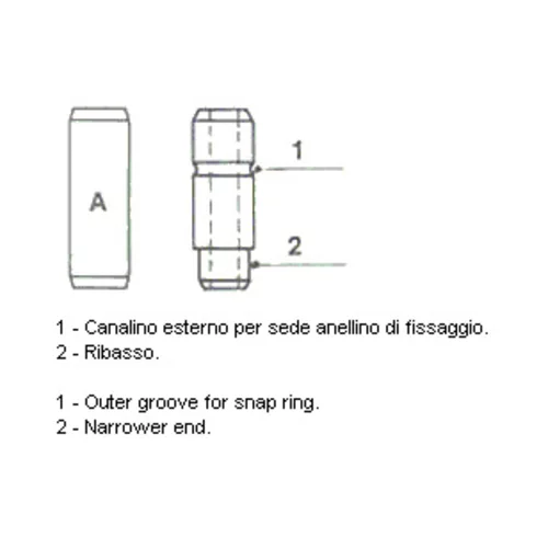 Vodítko ventilu METELLI 01-1518