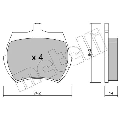 Sada brzdových platničiek kotúčovej brzdy METELLI 22-0019-0 - obr. 1
