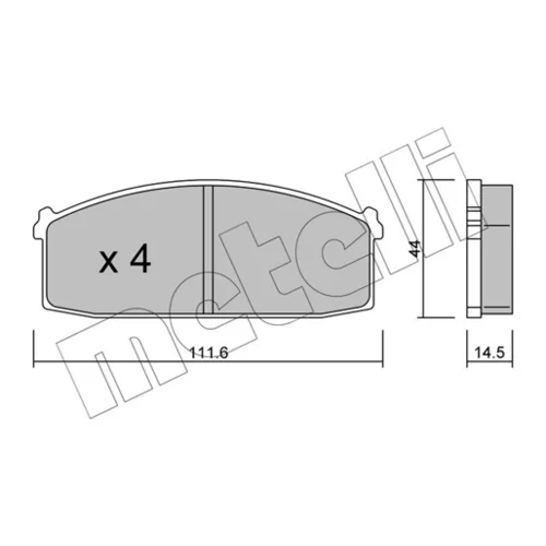 Sada brzdových platničiek kotúčovej brzdy METELLI 22-0245-0
