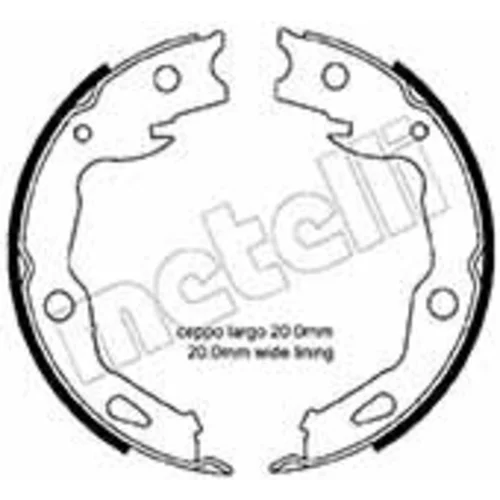 Sada brzd. čeľustí parkov. brzdy METELLI 53-0666
