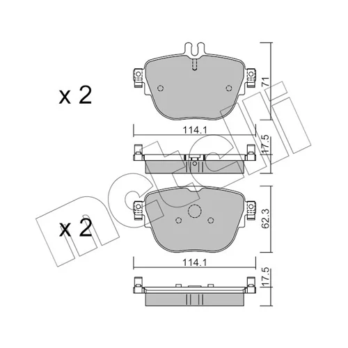 Sada brzdových platničiek kotúčovej brzdy METELLI 22-1137-0