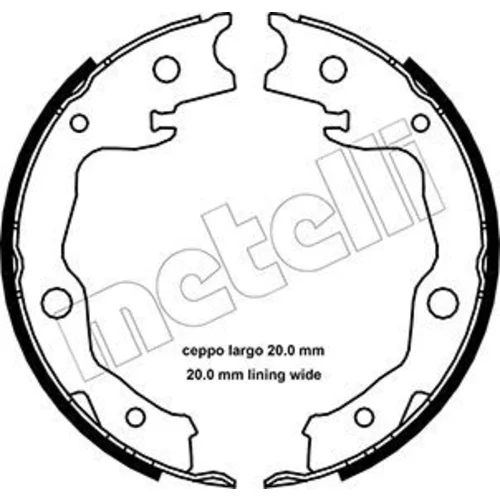 Sada brzd. čeľustí parkov. brzdy METELLI 53-0450