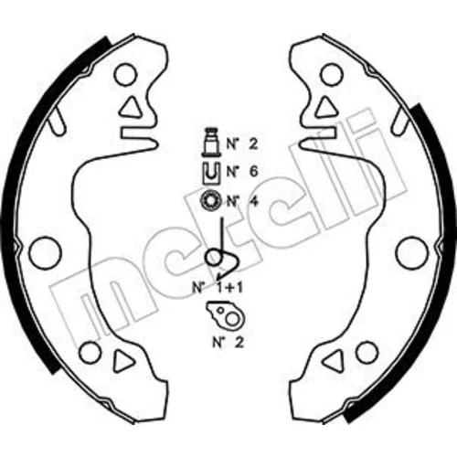 Sada brzdových čeľustí METELLI 53-0341K