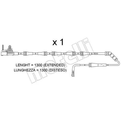 Výstražný kontakt opotrebenia brzdového obloženia METELLI SU.400