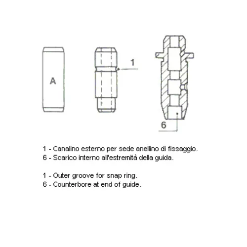 Vodítko ventilu METELLI 01-2346