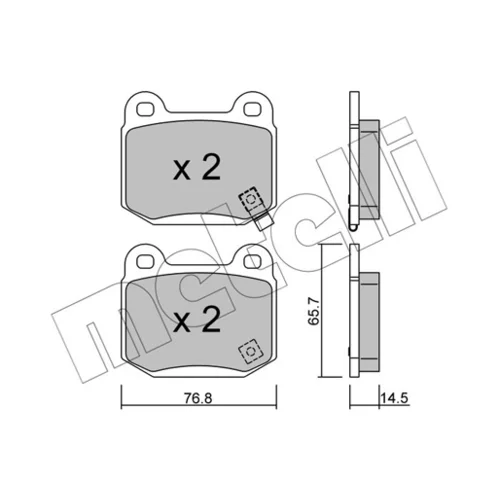 Sada brzdových platničiek kotúčovej brzdy METELLI 22-0739-0 - obr. 1