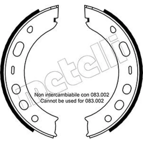 Sada brzd. čeľustí parkov. brzdy METELLI 53-0336