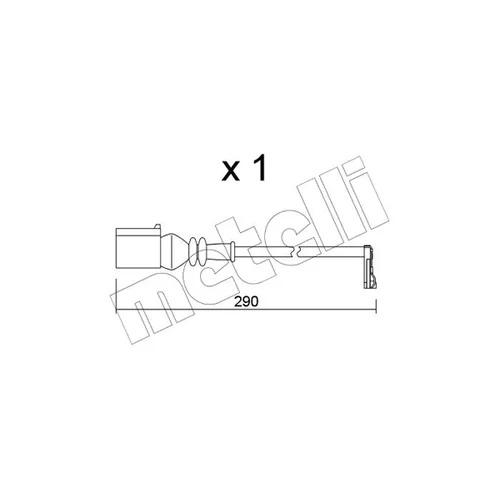 Výstražný kontakt opotrebenia brzdového obloženia METELLI SU.365
