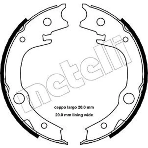 Sada brzd. čeľustí parkov. brzdy METELLI 53-0443