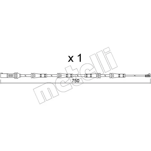 Výstražný kontakt opotrebenia brzdového obloženia METELLI SU.373