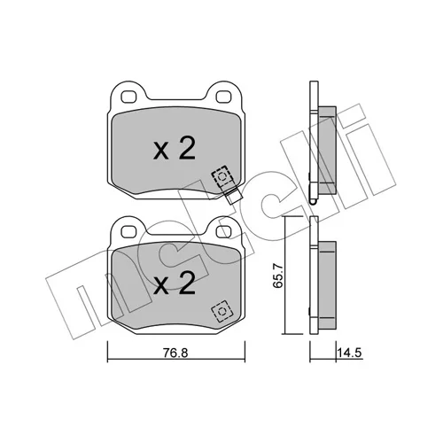 Sada brzdových platničiek kotúčovej brzdy METELLI 22-0739-0
