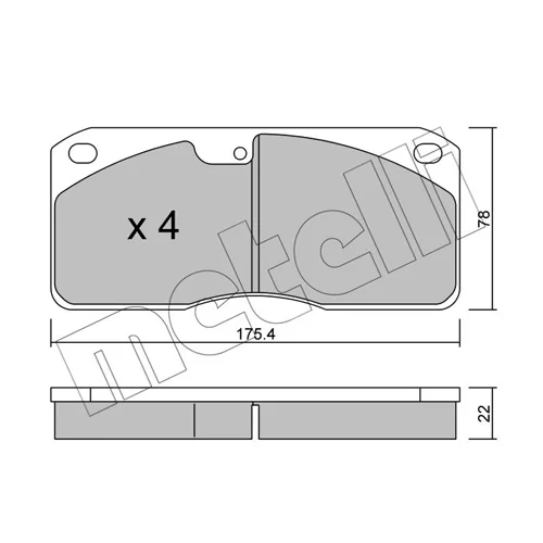 Sada brzdových platničiek kotúčovej brzdy METELLI 22-0270-0