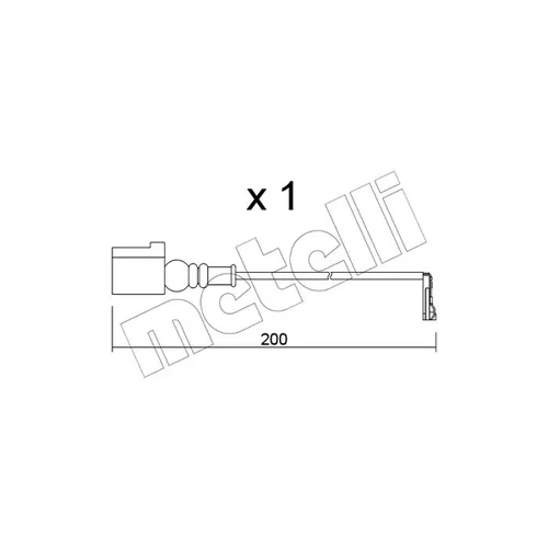Výstražný kontakt opotrebenia brzdového obloženia METELLI SU.349