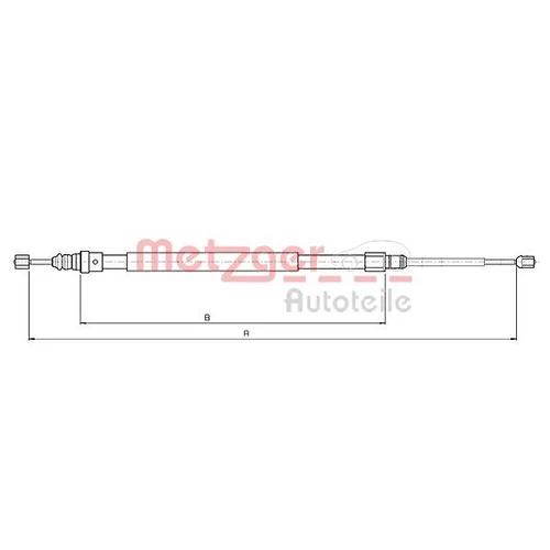 Ťažné lanko parkovacej brzdy METZGER 10.6686