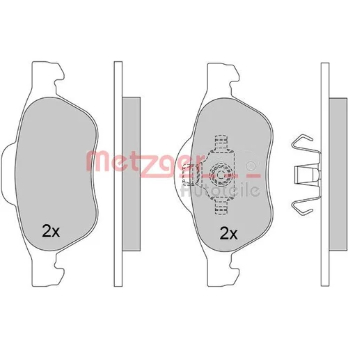 Sada brzdových platničiek kotúčovej brzdy METZGER 1170462